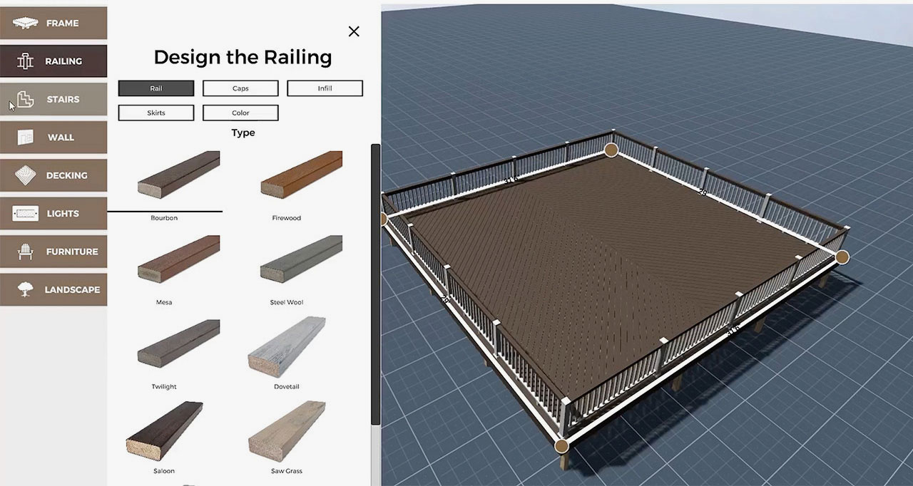 Armadillo Composite Decking 3D Deck Design Tool