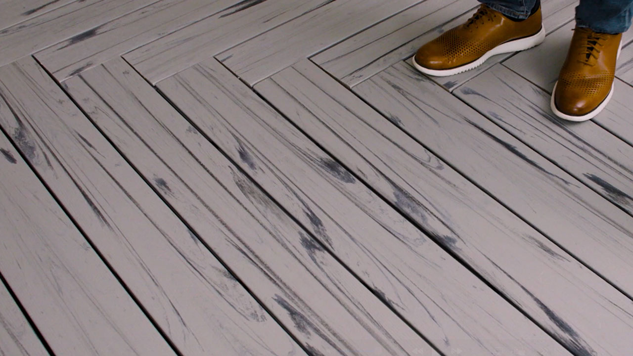 Overview of unique composite decking patterns installed with Armadillo boards